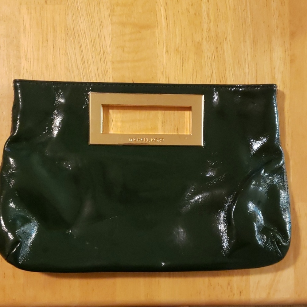 Michael Kors green clutch